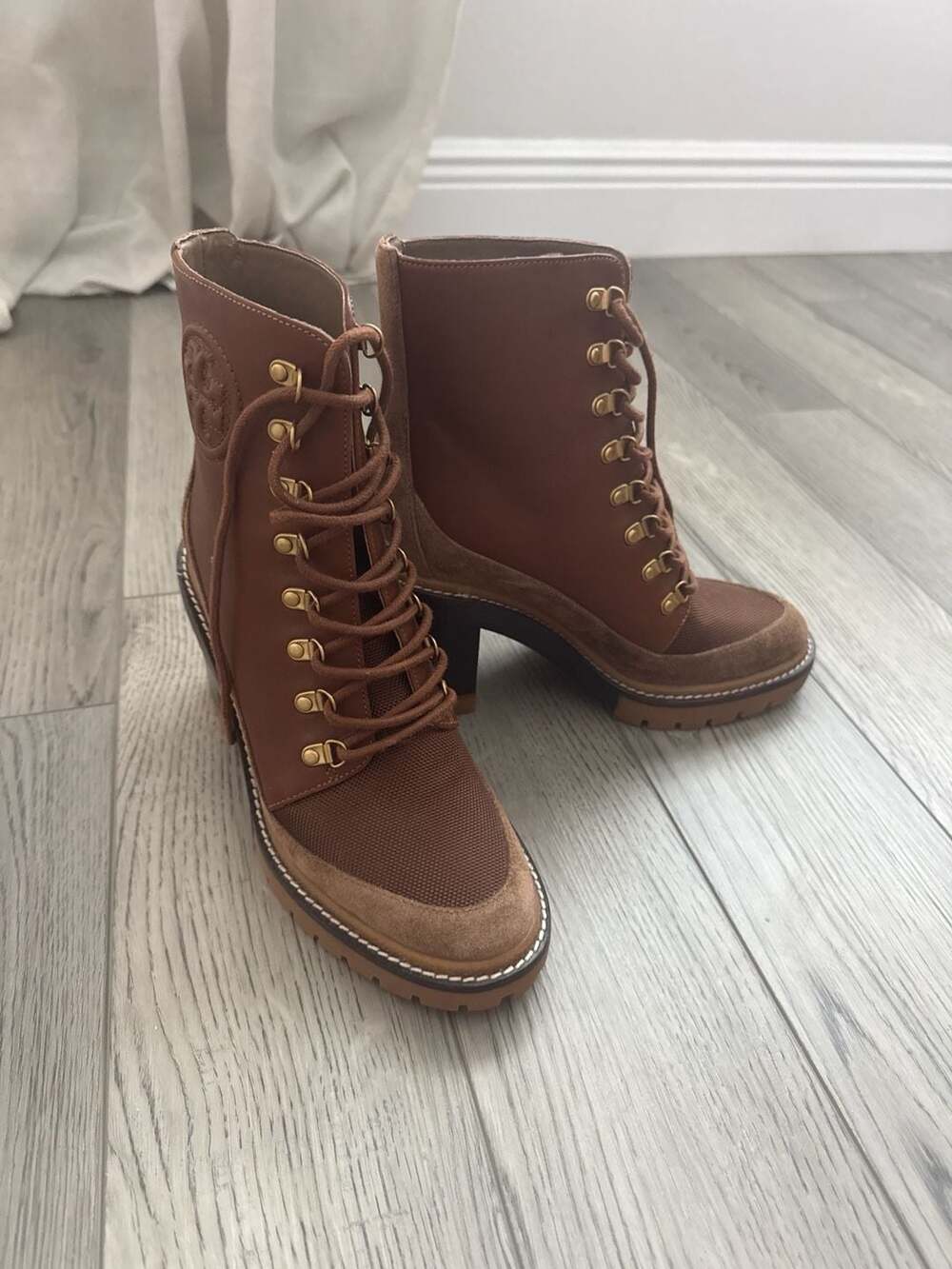 Tory Burch Miller Lug Sole Suede and Leather